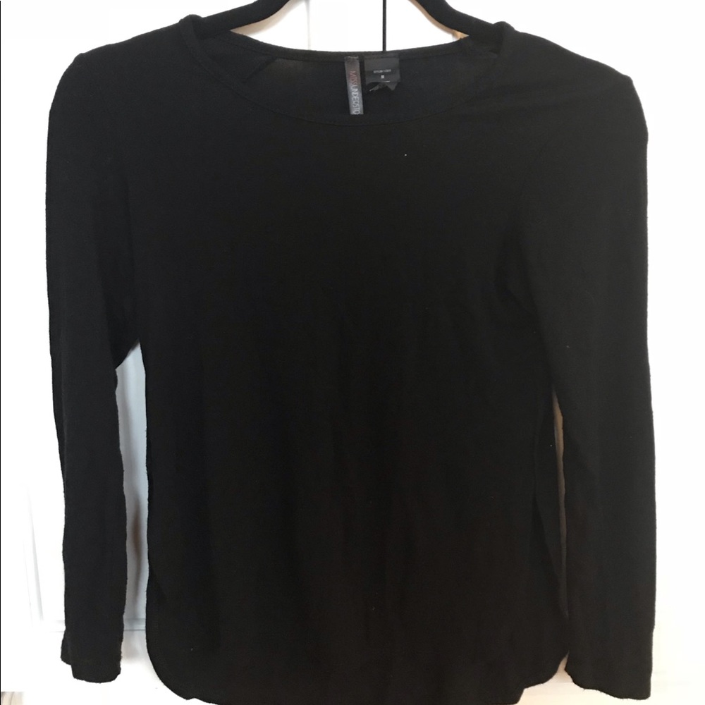 Black shirt with side cutouts from Macy's